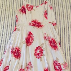 Flowy white floral dress